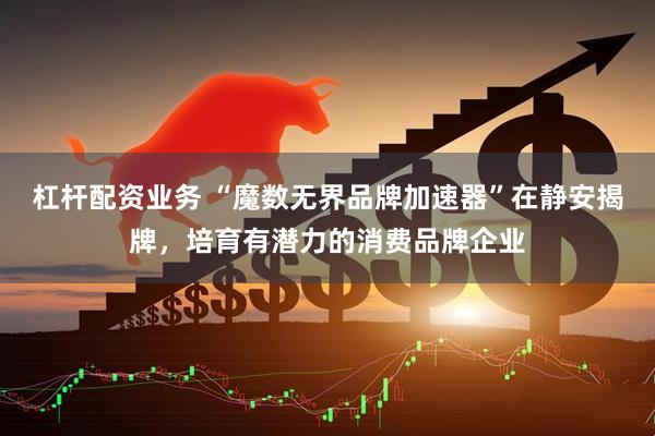 杠杆配资业务 “魔数无界品牌加速器”在静安揭牌，培育有潜力的消费品牌企业